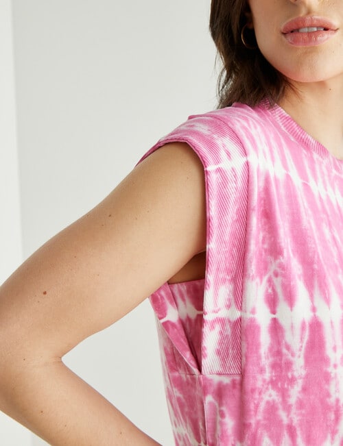 Zest Organic Cotton Tie Dye Short Sleeve Tee, Pink product photo View 04 L