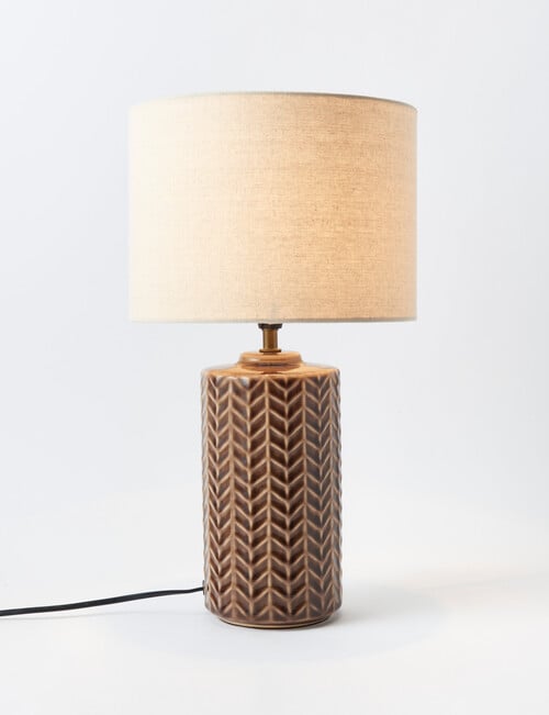 Salt&Pepper Newman Table Lamp, Brown product photo View 02 L