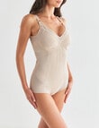 Lyric Firm Control Wirefree Mesh Lace Bodysuit, Nude product photo