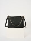 Pronta Moda Lacey Crossbody Bag With Chain, Black product photo View 02 S