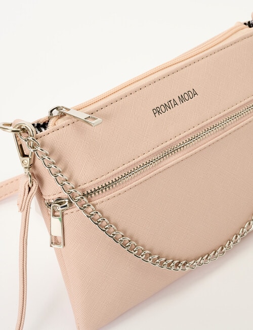 Pronta Moda Lacey Crossbody Bag With Chain, Blush product photo View 04 L