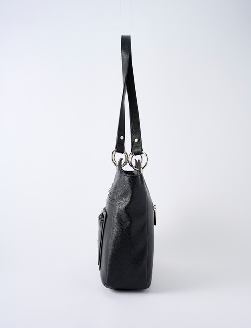 Pronta Moda Nancy Shoulder Bag, Black product photo View 04 L