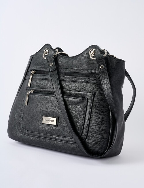 Pronta Moda Nancy Shoulder Bag, Black product photo View 05 L