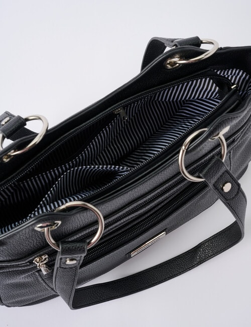 Pronta Moda Nancy Shoulder Bag, Black product photo View 06 L