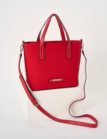 Pronta Moda Textured Medium Tote Bag, Red product photo