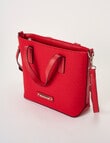 Pronta Moda Textured Medium Tote Bag, Red product photo View 03 S