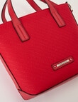 Pronta Moda Textured Medium Tote Bag, Red product photo View 05 S