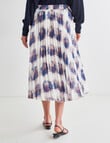 Jigsaw Pleat Print Skirt, Natural product photo View 02 S