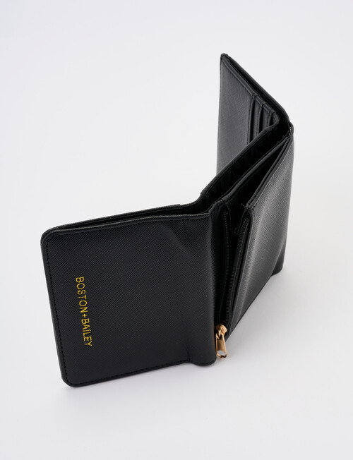 Boston + Bailey Small Wallet with Coin Pocket, Black product photo View 04 L