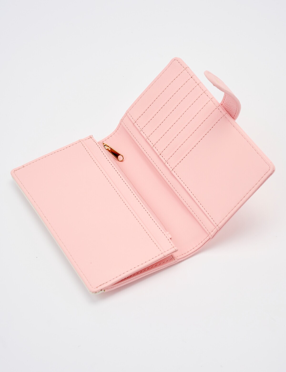 Boston + Bailey Medium Flap Wallet Coin Purse, Blush & White Wallets