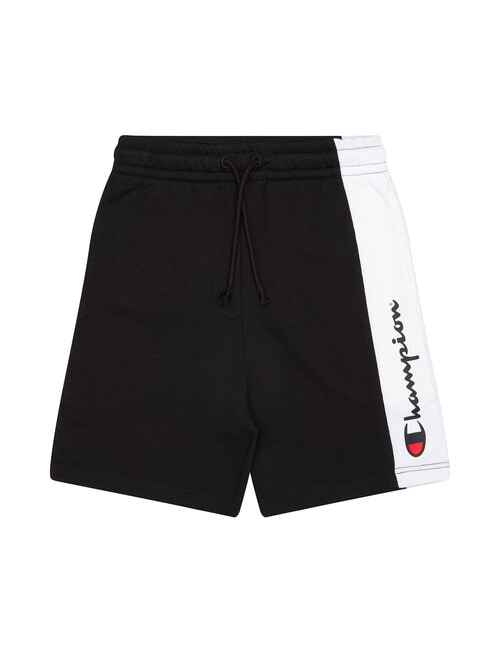 Champion French Terry Boys Panel Short, Black product photo