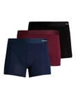 Jack & Jones Viscose Bamboo Basic Trunk, 3-Pack, Navy, Red & Black product photo