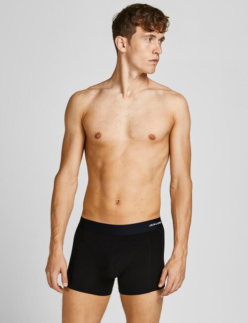 Jack & Jones Viscose Bamboo Basic Trunk, 3-Pack, Navy, Red & Black product photo View 04 L