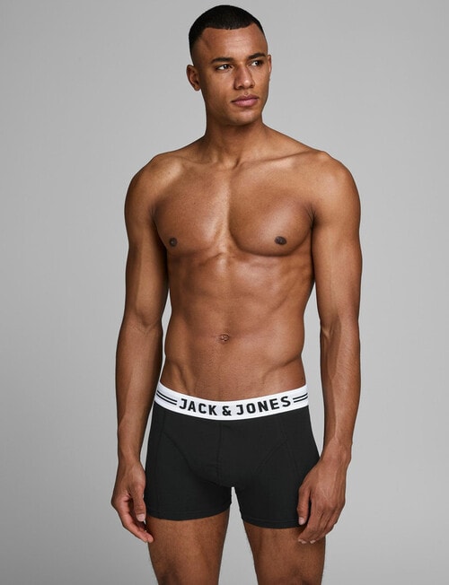 Jack & Jones Cotton Sense Trunk, 3-Pack, Black product photo View 03 L