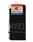 Champion Rochester Flex Crew Sock, 2-Pack, Black & White product photo View 02 S