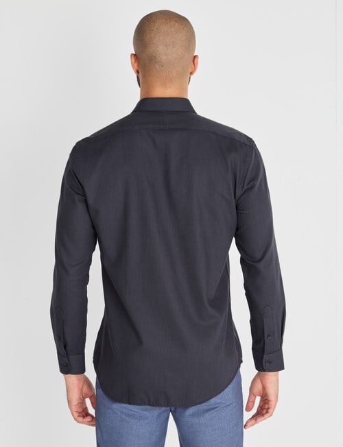 Laidlaw + Leeds Fancy Dobby Shirt, Black product photo View 02 L