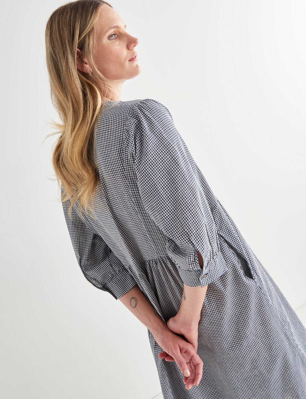 Jigsaw Checkmate Dress, Navy & Moon Dresses