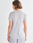 Jigsaw Sequin Front Tee, Silver product photo View 02 S