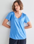 Jigsaw Sequin Front Tee, Lapis Blue product photo View 05 S