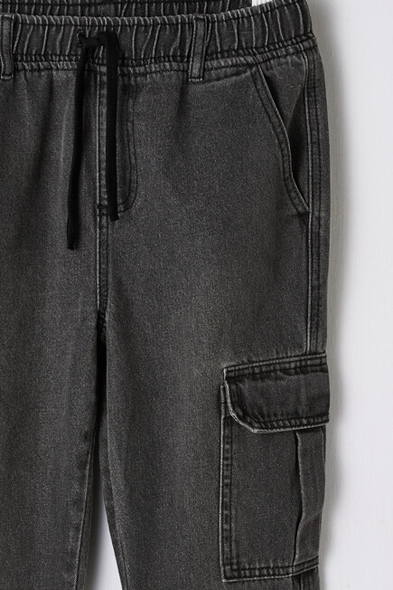 No Issue Denim Cargo Jogger, Black product photo View 02 L