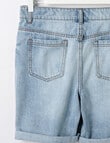 No Issue Distressed Denim Short, Blue product photo View 02 S