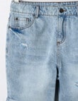 No Issue Distressed Denim Short, Blue product photo View 03 S