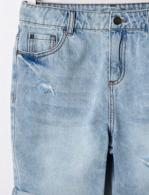 No Issue Distressed Denim Short, Blue product photo View 03 L