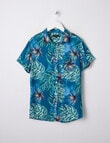 No Issue Short Sleeve Shirt, Teal product photo View 02 S