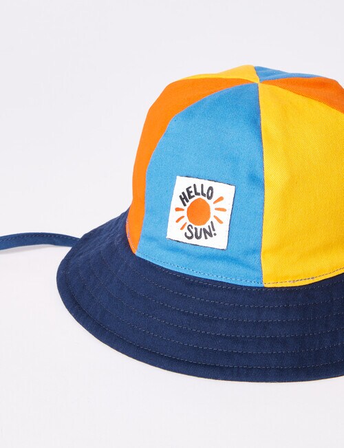 Teeny Weeny Multi Coloured Panel Hat, Blue product photo View 02 L