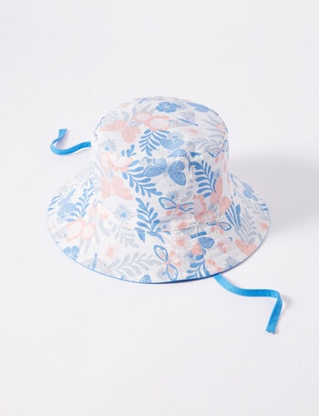 Teeny Weeny Reversible Butterfly Bucket Hat, Blue product photo