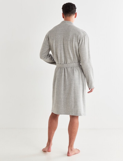 Mazzoni Cotton Rich Knit Robe, Grey Marle product photo View 02 L