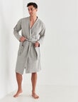 Mazzoni Cotton Rich Knit Robe, Grey Marle product photo View 03 S