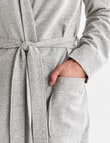 Mazzoni Cotton Rich Knit Robe, Grey Marle product photo View 04 S