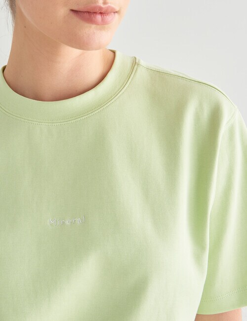 Mineral Logo Tee, Lime - Tops