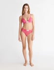 Calvin Klein 1996 Animal Lace Unlined Triangle Bra, Fuchsia Rose product photo View 03 S