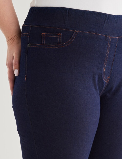 Denim Republic Curve Pull On Crop Jean, Dark Wash product photo View 04 L