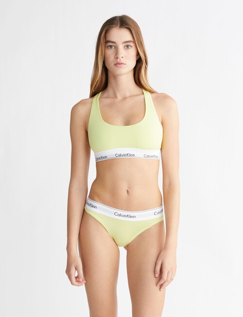 Calvin Klein Modern Cotton Unlined Bralette, Sunny Lime product photo View 03 L