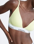 Calvin Klein Modern Cotton Lightly Lined Triangle Bra, Sunny Lime product photo View 03 S
