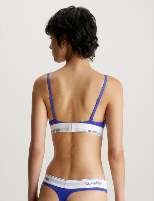 Calvin Klein Modern Cotton Lightly Lined Triangle Bra, Spectrum Blue product photo View 02 L