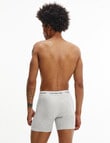Calvin Klein Cotton Stretch Boxer Brief, 3-Pack, Black, White & Grey product photo View 04 S