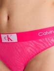 Calvin Klein 1996 Animal Lace Modern Thong Brief, Fuchsia Rose product photo View 02 S