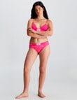 Calvin Klein 1996 Animal Lace Modern Thong Brief, Fuchsia Rose product photo View 03 S