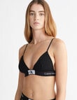 Calvin Klein 1996 Animal Lace Unlined Triangle Bra, Black product photo