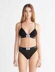 Calvin Klein 1996 Animal Lace Unlined Triangle Bra, Black product photo View 03 S