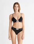 Calvin Klein 1996 Animal Lace Modern Thong Brief, Black product photo View 03 S