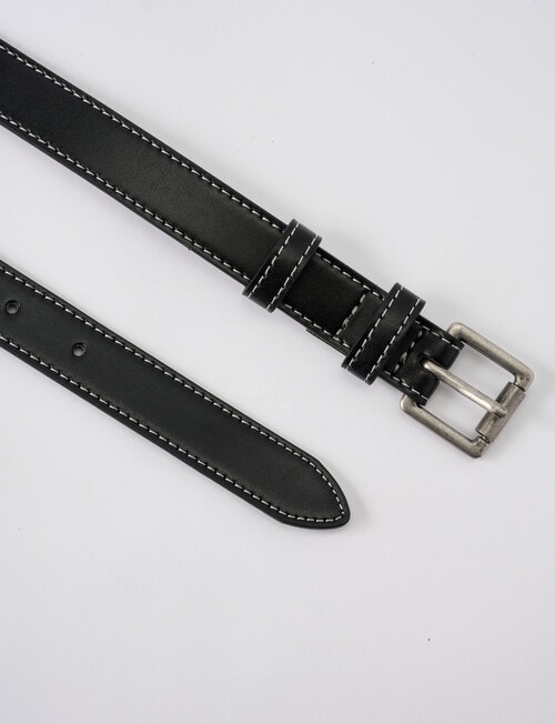 Whistle Accessories Contrast Stitching Belt, Black product photo View 02 L