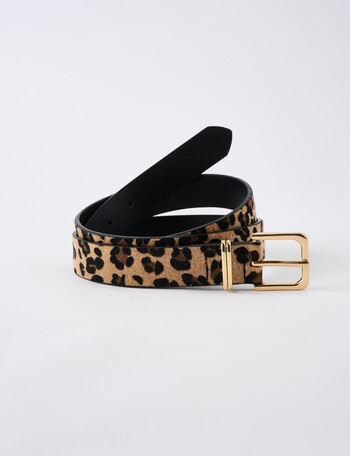Boston + Bailey Leopard Print Belt, Beige product photo