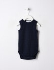 Milly & Milo Merino Blend Sleeveless Bodysuit, Navy product photo