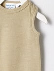 Milly & Milo Merino Blend Sleeveless Bodysuit, Sage product photo View 02 S