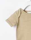 Milly & Milo Merino Blend Short Sleeve Bodysuit, Sage product photo View 02 S